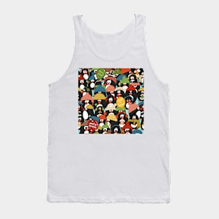 Funny Penguins Christmas Party Tank Top